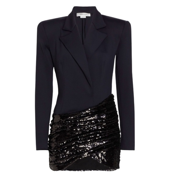 RONNY KOBO Maxwell Sequin Fitted Blazer Button-down Long Sleeve Mini Dress NWT - Picture 4 of 8